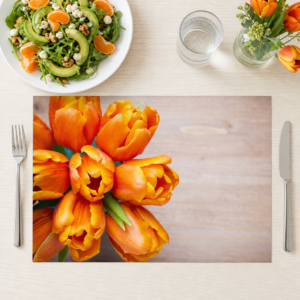 Blumen - orange Tulpen - Tischset Papier – Bild 1