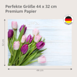 Tulpen rosa-lila - Tischset Papier – Bild 3