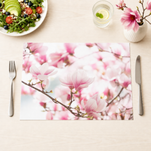 Magnolienbaum – zartrosa Blütenpracht - Tischset Papier – Bild 1