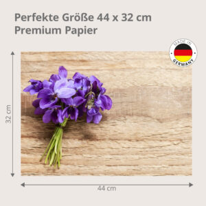 Veilchen – kleines lila Sträußchen - Tischset Papier – Bild 3