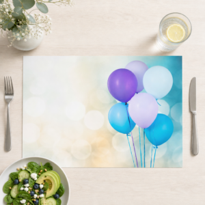Blaue Party Luftballons - Tischset Papier – Bild 1