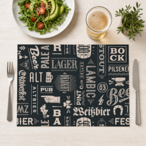 Bier-Typografie - Tischset Papier – Bild 1