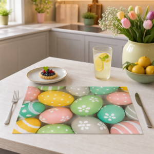 Ostereier mit zarten Pastelltöne - Tischset Papier – Bild 2