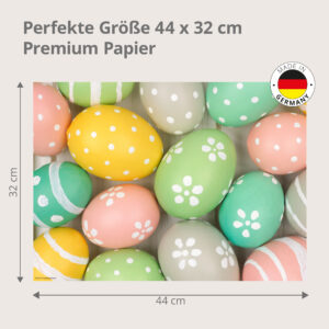 Ostereier mit zarten Pastelltöne - Tischset Papier – Bild 3