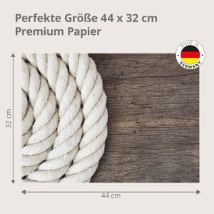 Weisses Schiffstau - Tischset Papier – Bild 3