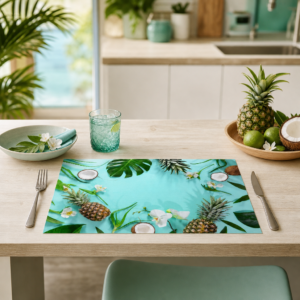 Tropical Frame – Ananas, Kokos - Tischset Papier – Bild 2
