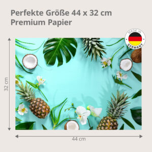 Tropical Frame – Ananas, Kokos - Tischset Papier – Bild 3