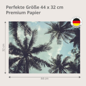 Tropischer Palemenblick - Tischset Papier – Bild 3