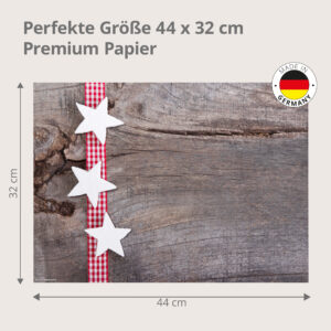 Weiße Sterne mit Band - Tischset Papier – Bild 3