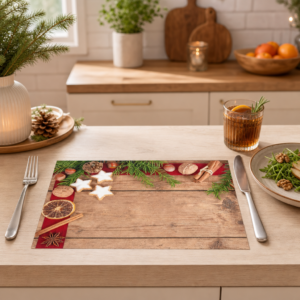 Adventsstimmung mit Zimtsternen und Gewürzen – Papiertischsets Großpackung – Bild 2