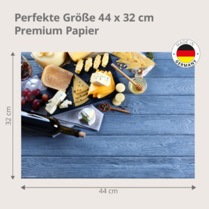 Käseplatte - Tischset Papier – Bild 3