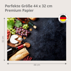 Französisches Weinfrühstück - Tischset Papier – Bild 3