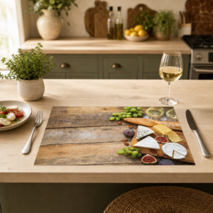 Käseplatte mit Feigen - Tischset Papier – Bild 2