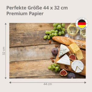 Käseplatte mit Feigen - Tischset Papier – Bild 3