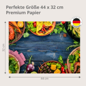 Viva Mexico - Tacos und Gemüse - Tischset Papier – Bild 3