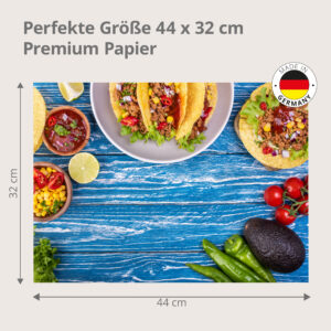 Mexikanische Tacos - Tischset Papier – Bild 3