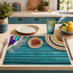 Chilis und Sombrero - Tischset Papier – Bild 2
