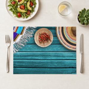 Chilis und Sombrero - Tischset Papier – Bild 1