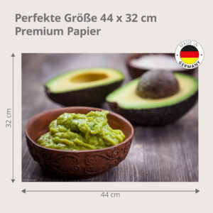 Guacamole – cremige Avocado-Creme in der Schale - Tischset Papier – Bild 3