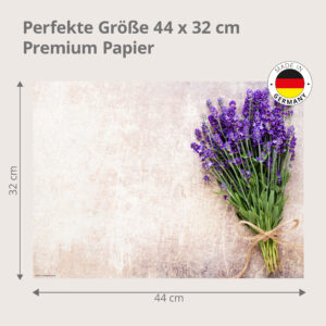 Üppiger Lavendel-Strauß – Papiertischsets Großpackung – Bild 3
