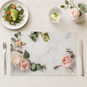 Rosen auf Marmor - Tischset Papier – Bild 1