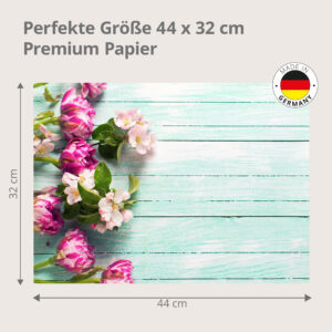 Tulpen & Apfelblüten - Tischset Papier – Bild 3