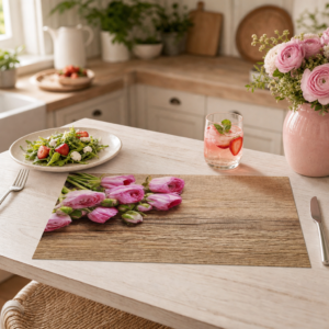 Rosa Ranunkeln - Tischset Papier – Bild 2
