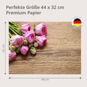 Rosa Ranunkeln - Tischset Papier – Bild 3