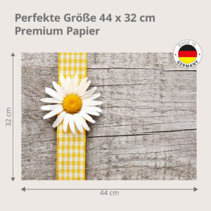 Margerite & Karoband – Papiertischsets Großpackung – Bild 3