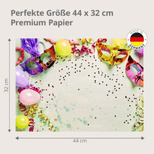 Karneval – prachtvolle Masken - Tischset Papier – Bild 3