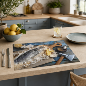 Fisch in Salzkruste - Tischset Papier – Bild 2