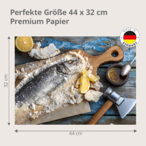 Fisch in Salzkruste - Tischset Papier – Bild 3