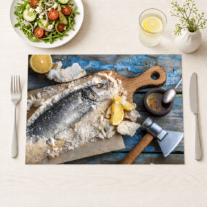 Fisch in Salzkruste - Tischset Papier – Bild 1