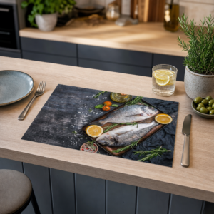 Dorade mit frischen Kräutern - Tischset Papier – Bild 2