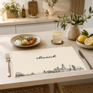 Munich Skyline - Tischset Papier – Bild 2