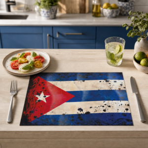 Kuba-Flagge retro - Tischset Papier – Bild 2
