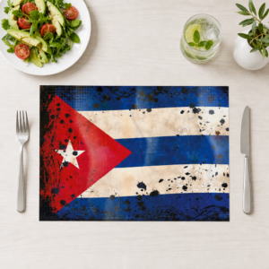 Kuba-Flagge retro - Tischset Papier – Bild 1