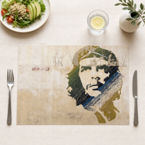 Kubanisches Graffiti auf verwitterter Wand - Tischset Papier – Bild 1