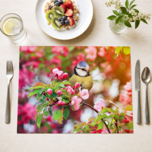 Blaumeise im Frühling - Tischset Papier – Bild 1