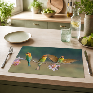 Drei bunte Bienenfresser - Tischset Papier – Bild 2