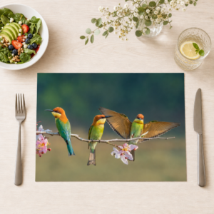 Drei bunte Bienenfresser - Tischset Papier – Bild 1