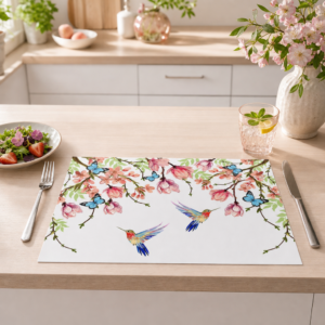 Kolibris & Magnolien - Tischset Papier – Bild 2