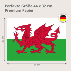 Wales-Flagge - Tischset Papier – Bild 3