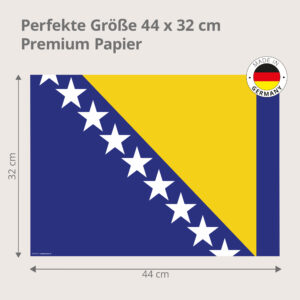 Bosnien-Flagge - Tischset Papier – Bild 3