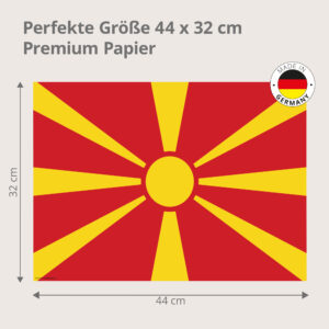 Nordmazedonien-Flagge - Tischset Papier – Bild 3