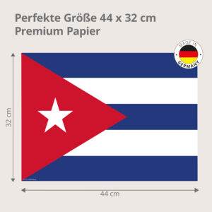 Kuba-Flagge - Tischset Papier – Bild 3