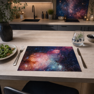 Nebula – leuchtende Gaswolke im Sternenhimmel - Tischset Papier – Bild 2