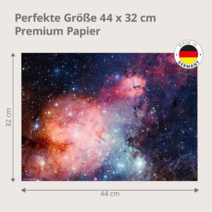 Nebula – leuchtende Gaswolke im Sternenhimmel - Tischset Papier – Bild 3