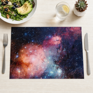 Nebula – leuchtende Gaswolke im Sternenhimmel - Tischset Papier – Bild 1
