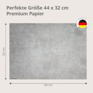 Moderne Betonoptik hell - Tischset Papier – Bild 3